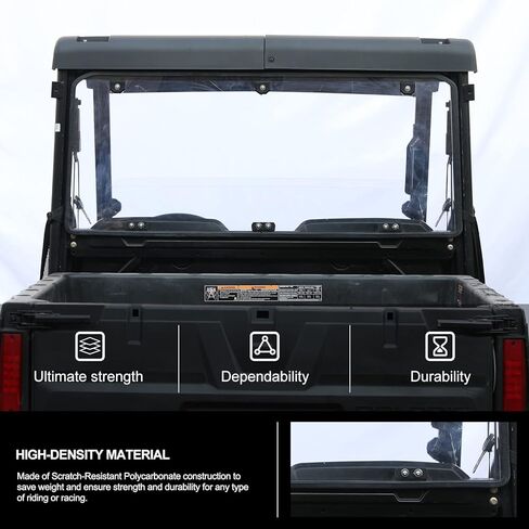 KIWI MASTER زجاج خلفي خلفي عالي التحمل متوافق مع 2015-2024 Polaris Ranger متوسطة الحجم 570/SP 570/ملحقات الطاقم، 2017-2022 Ranger متوسط ​​الحجم 500 مقاوم للخدش in Kuwait