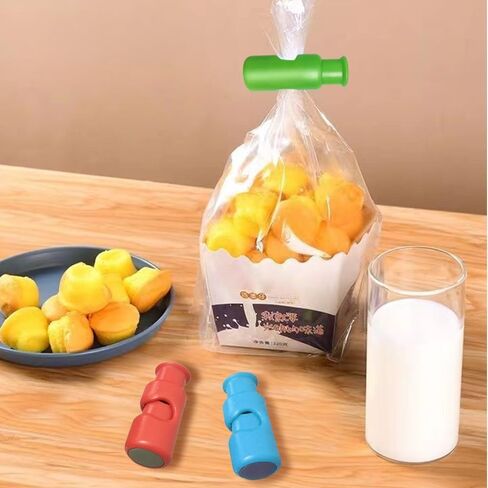 Bag Clips, Snack Bread Closure Clip,2024 New Squeeze and Lock Bread Bag Clips,Plastic Bag Clip, Food Clips for Bags, Bread Clips,Easy to Use Bread Bag Clips,Storage Clips(Green,6pcs) in Saudi Arabia