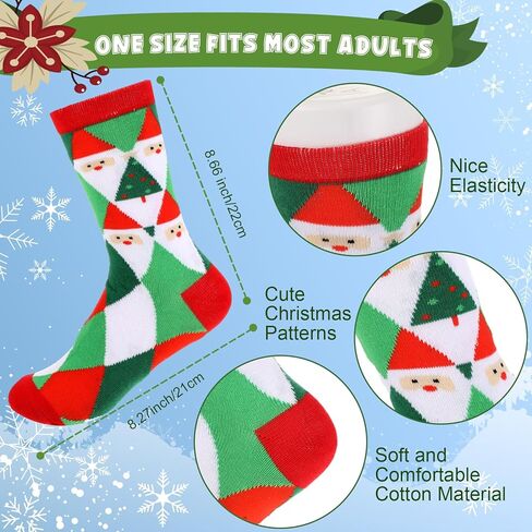Liitrsh 150 Pairs Christmas Socks Bulk Gifts For Women Adults Unisex, Holiday Funny Colorful Warm Soft Socks Xmas Winter Small Gift for Employee Coworkers Family, 50 Christmas Patterns in Kuwait