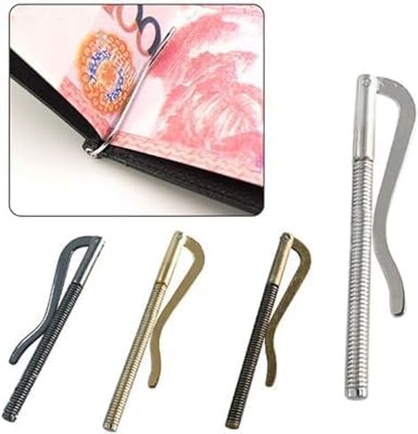 Black Metal Bifold Money Clip Bar Wallet Replace Parts Spring Clamp Cash Holder, Wallets, Card Cases and Money Organizers, Men's Money Clips in Saudi Arabia