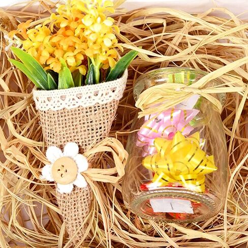 شريط الرافية الطبيعي G2PLUS، 100 جرام من عشب الرافية لصناعة القش، شريط ورق الرافية، شريط الرافية لعيد الميلاد للهالوين، تغليف الهدايا، تزيين الباقات (2 × 50 جم) in Kuwait