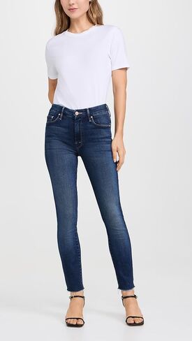 بنطلون جينز The Looker Ankle Fray للسيدات من MOTHER in Kuwait