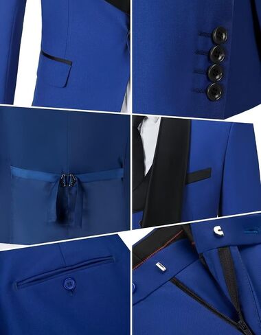 Suits for Men 3 Piece Mens Suit Slim fit Suit Blazer Jacket Vest Pants Set Prom Tuxedo for Men in Saudi Arabia