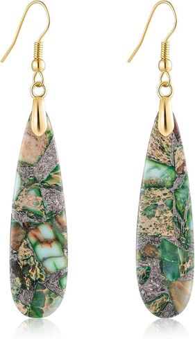 SELOVO Boho Stone Earrings for Women Trendy Teardrop Dangle Earrings Fishhook Drop Earrings in Saudi Arabia