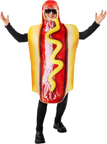 أزياء Spooktacular Creations Hot Dogs للأطفال، زي طعام للجنسين للأطفال والمراهقين وحفلات الهالوين التنكرية in Saudi Arabia