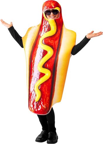 أزياء Spooktacular Creations Hot Dogs للأطفال، زي طعام للجنسين للأطفال والمراهقين وحفلات الهالوين التنكرية in Saudi Arabia