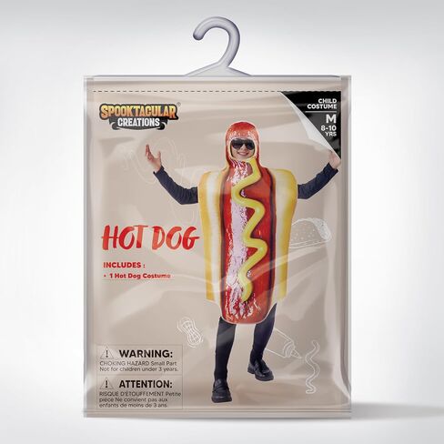أزياء Spooktacular Creations Hot Dogs للأطفال، زي طعام للجنسين للأطفال والمراهقين وحفلات الهالوين التنكرية in Saudi Arabia