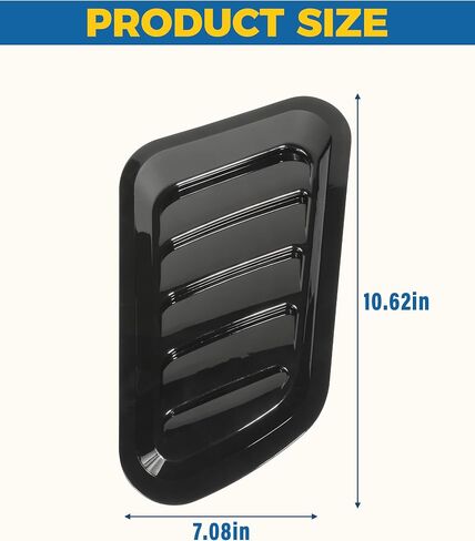 2PCS Car Hood Vent Trim,Car Accessories Bonnet Vent Hood Air Intake Trim Cover,Car Engine Vent Hood,Car Exterior Parts,Hood Air Vents for Car Hood Scoop,for Car Modification (Black) in Saudi Arabia