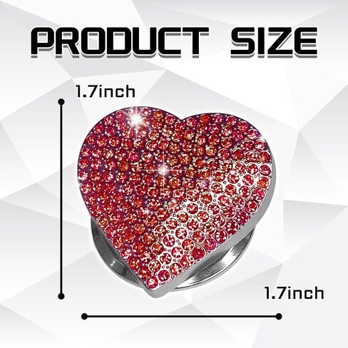 Car Push Start Button Cover Bling Heart Shape Engine Start Button Cover, Diamond Ring Push Start Button Cover Sticker for Women Girls, Rhinestone Ignition Button Decal Crystal Decor (Pink) in Saudi Arabia