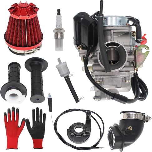 مكربن ​​GY6 150cc، مكربن ​​PD24J 24 مم لكازوما تاوتاو روكيتا SunL ​​Baja Eagle ATV Go Kart دراجة نارية سكوتر 4 شوط GY6 125cc 150cc 152QMI 152QMJ 157QMI 157QMJ محرك كارب in Kuwait