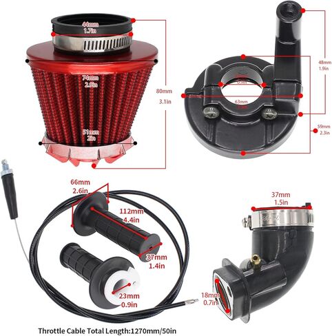 مكربن ​​GY6 150cc، مكربن ​​PD24J 24 مم لكازوما تاوتاو روكيتا SunL ​​Baja Eagle ATV Go Kart دراجة نارية سكوتر 4 شوط GY6 125cc 150cc 152QMI 152QMJ 157QMI 157QMJ محرك كارب in Kuwait