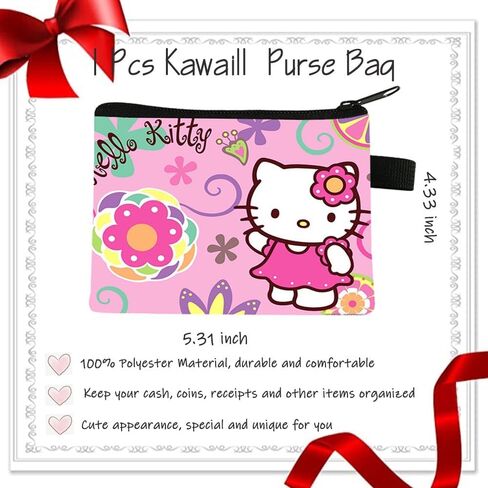 kawaii مرحبا الوردي كيتي البضائع هدية مجموعة للفتيات، لطيف كيتي القط الملحقات الرباط حقيبة، محفظة، سلسلة المفاتيح الحبل، حامل بطاقة شارة، دبابيس زر، قلادة صديق، سوار، ملصقات in Saudi Arabia