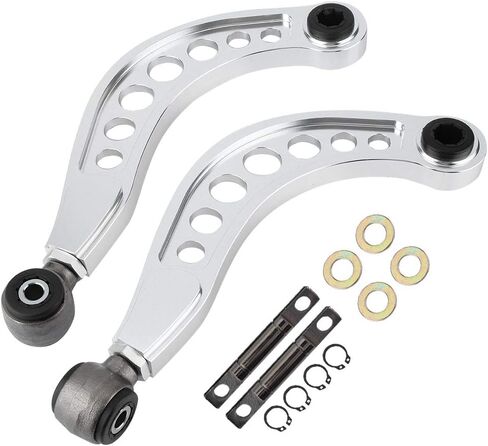 Qiilu 2PCS Adjustable Rear Upper Camber Control Arms Kit Fit for Honda Civic 2006 2007 2008 2009 2010 2011 2012 2013 2014 2015 in Saudi Arabia