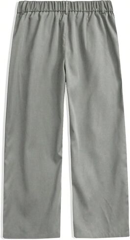 OYOANGLE Men's Pleated High Waist Wide Leg Pants Loose Fit Casual Pants with Pocket in Kuwait