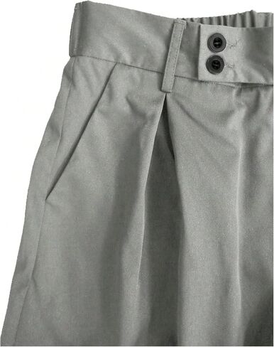 OYOANGLE Men's Pleated High Waist Wide Leg Pants Loose Fit Casual Pants with Pocket in Kuwait