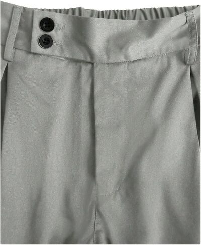 OYOANGLE Men's Pleated High Waist Wide Leg Pants Loose Fit Casual Pants with Pocket in Kuwait