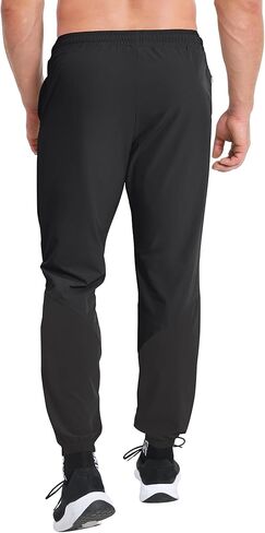 BROKIG Mens INZIP Workout Jogger Track Pants,Contrast Gym Athletic Sweatpants Lightweight Running Pants Zipper Pockets in Kuwait