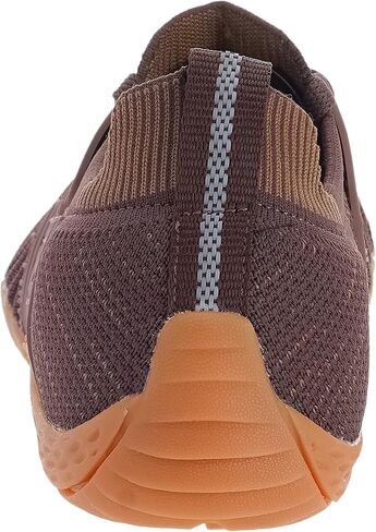 WHITIN Men's Trail Running Shoes Minimalist Barefoot Zero Drop Sneakers Wide Width Size 14 Toe Box Gym Workout Fitness Breathable Brown Gum 48 in Saudi Arabia
