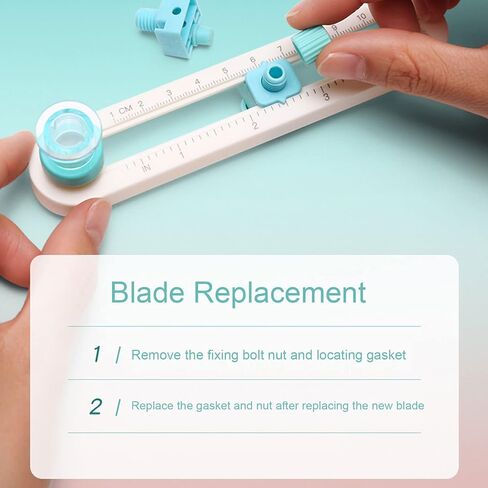 Paper Circular Cutter, Portable Rotary Circle Paper Cutter, Round Paper Trimmer Minimum Diameter 2cm, Scrapbooking Tool for Cardstock Craft Cutting Tools in Saudi Arabia