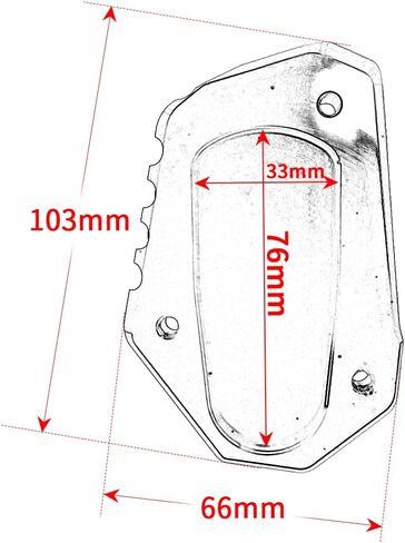 For SUZUKI V-Strom 1000 1000XT DL1000 2014-2021 V-Strom 1050 1050XT DL1050 2019-2022 Kickstand Foot Side Stand Enlarge Extension Plate Pad vstrom 1000 1050 xt Accessories (gray) in Saudi Arabia