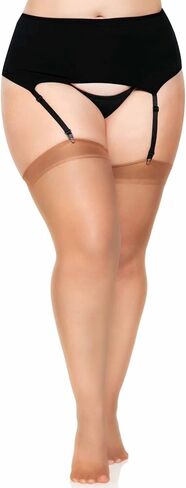 Leg Avenue Women's Sheer Lace Top Thigh High Stockings with Backseam in Saudi Arabia