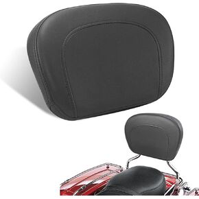 WOWTK Black Passenger Backrest Pad, Sissy Bar Pad for Harley Touring Electra Glide/Road Glide/Road King/Street Glide/Trike Freewheeler FLRT Models, for Standard Height/Tall Touring sissy bar uprights