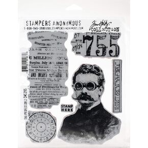 Tim Holtz - Stampers Anon CLING RBBR STAMP SET PROFESSR 2, us:one size, The Professor 2