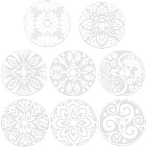 BENECREAT 8PCS Acrylic Whorl Drop Spindle Kit, 2.2inch Flat Round Spinning Wheel Yarn for Felting, Crochet and General Crafts, Hole: 5mm and 2.5mm and 8mm