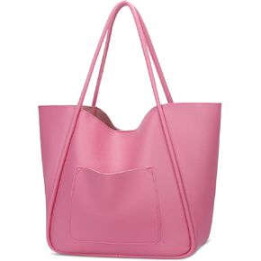 KKXIU Tote Bag for Women Vegan Leather Shoulder Purse Large Capacity Travel Bag