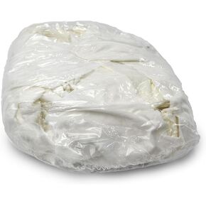 99361 Premium Supreme Quality Smooth Jersey Die Cut Cleaning T-Shirt Cloth Rags, Lint Free, White, 15 lb Box