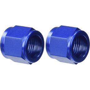 Aeroquip FCM3677 Blue Anodized Aluminum -10AN Tube Nuts - Pack of 2