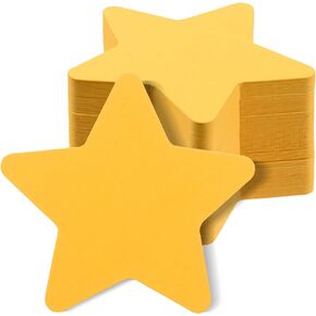 MixTeach 200 Pcs White Star Cutouts 4 Inch Paper Star Shapes Die Cut White Double Sided Paper Star Classroom Decoration for Bulletin Board DIY Kids School Craft Projects Party Wall Decoration