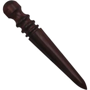 Professional Round Head Leather Edge Burnish Kit Ebony Wood Leather Edge Burnisher Tool for Burnishing Leather Hand Making Projects