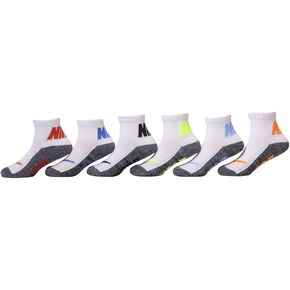 Nike Little Boys Cushioned Ankle Socks 6 Pack (White(BN0551-001)/Grey, 5-7 Years)