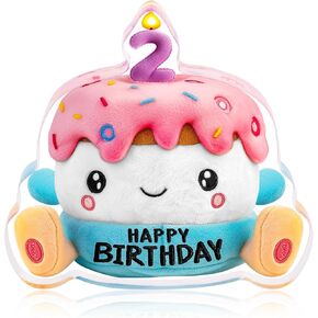 FLYAB Birthday Gifts for Kids - 2 Year Old Boy Birthday Gift - Acrylic Birthday Cake First Gifts for Girls Boys Cute Toddler Birthday Gift Paperweight Decorations