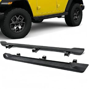 6 inch Running Boards Drop Side Steps Replacement for 2018-2024 Jeep Wrangler JL 4 Door Black, Nerf Bars with 1 Year Warranty