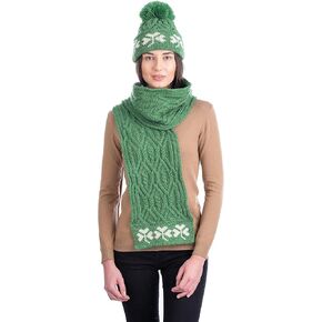 100% Merino Wool Ireland Shamrock Gift Set for Women