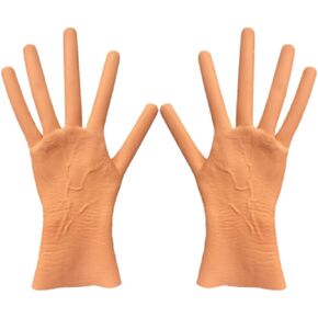 Angoily 1 Pair Halloween Gloves, Cosplay Gloves, Sausage Gloves, Full Finger Gloves, Halloween Costume Gloves, Gothic Gloves, Cosplay Costume Prop, hot Dog Costume Scary Party Props, Halloween Props