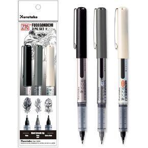 Kuretake ZIG Inktober Special Set, ZIG ILLUSTRATION BASIC SET NO.4 for Manga Drawing, Lettering and Calligraphy, Professional Artist Quality, Made in Japan