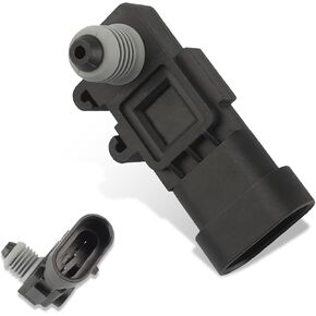 1 PC Automobile Fuel Tank Pressure Sensor, Standard SPEC Sensor Replacement 16238399 9377680 09377680 16196060, Compatible with Delphi 3rd Generation Cadillac Chevrolet GM Hummer (Black)