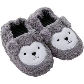Toddler Slippers Boys Girls：House Slippers Indoor Home Shoes with Durable Non-Slip Sole - Warm Slipper Socks for Kids Baby Soft Winter Warm Walking Shoes