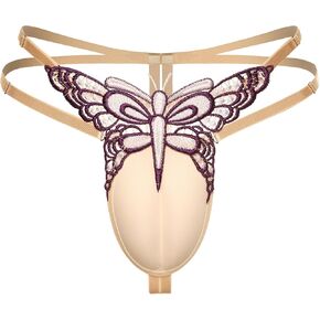 DTODWW Men's Lace Sissy Panties Thicken Underwear G-Strings Thongs Adjustable Briefs Nightwear