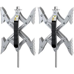 RV X Chocks Wheel Stabilizer for Travel Trailers, 2 Pack RV X-Shaped Wheel Chocks Open 2'' to 10'', Camper RV Tire Chock Stabilizers Locking Chock with Wrench for Travel Trailer Accessories