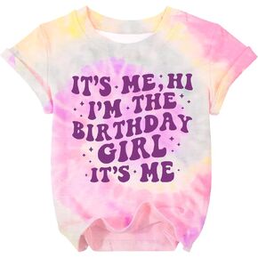 Birthday Girls Shirt It's Me Hi I'm The Birthday Girl It's Me Graphic Tee Kids Birthday Party Outfit 5-12 Years