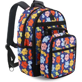 J World New York Unisex Kid's Backpack with Lunch Bag Set, Spaceship, One Size