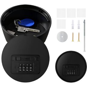 Security Lock Boxes with 4 Digit Combination Code, Small Lock Box for House Keys, Portable Safe Lock Box for Renovation, Homestay, Warehouse, Office, Gym