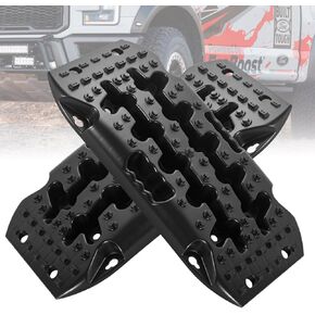 BYERN AUTO Traction Boards - Off Road Recovery Boards, Short Recovery Tracks, Mini Tire Ladder Mat for Snow Mud Sand Rescue 4x4 4WD Jeep Truck Trailer