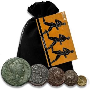 IMPACTO COLECCIONABLES - Authentic Collector's Coins in Velvet Pouch - Ancient Greece Collection - Ancient Greece Coins - Limited Edition with Certificate of Authenticity