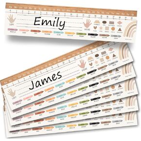 25 Boho Desk Name Plates for Classroom - Classroom Name Tags for Desk, Desk Name Tags for Classroom, Student Name Tags for Desks, Student Name Plates for Desks Classroom, Name Plate for Desk Kids