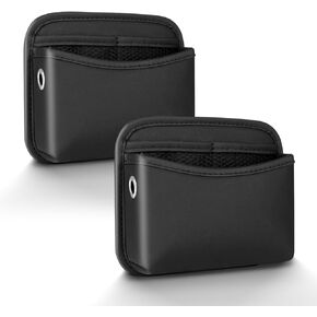 2Pcs Car Side Pocket Organizer, Universal Leather Mini Storage Bag for Cell Phone, Wallet, Key, Glasses, Card, Multifunctional Car Organizer Accessories for Car Seat, Door, Window, Console, 7x5.9 in